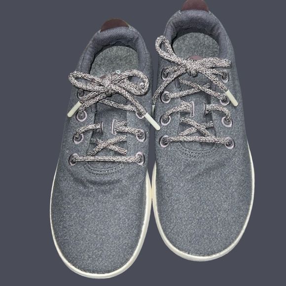 Men’s Allbirds Gray Cream Sole Wool Runner Mizzles Highlights Size 10 - Picture 2 of 6